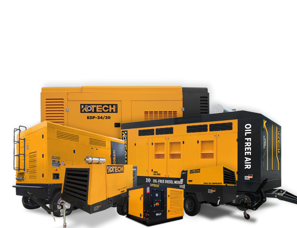 KDP Series Portable Diesel Air Compressor- Kotech Compressor