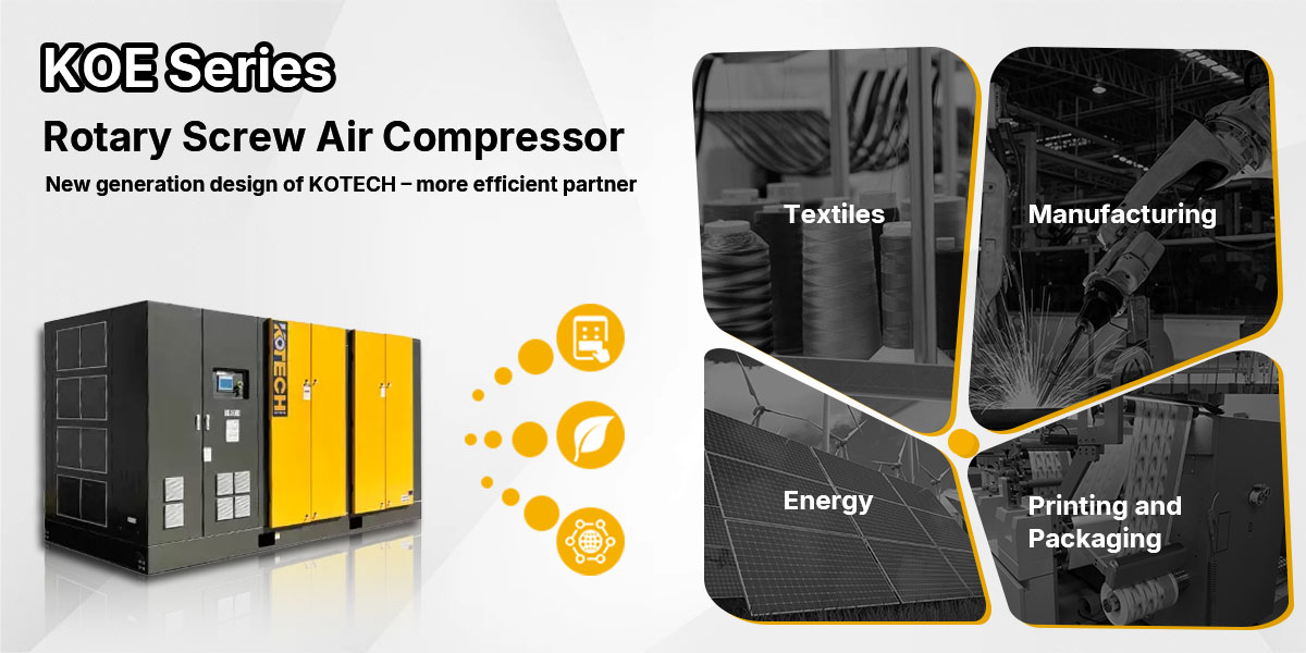 KOE Series screw air compressor applications