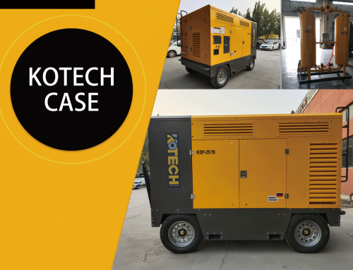 Kotech’s 10bar Mobile Air Compressor Success for Pipeline Cleaning