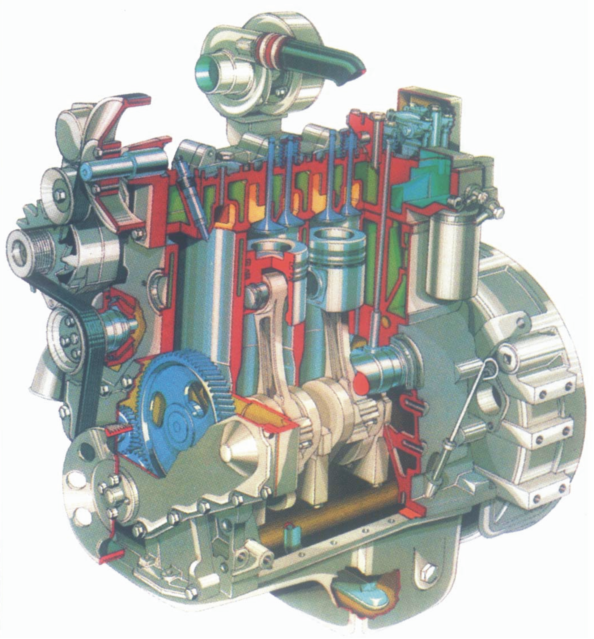 Working principle of mobile diesel engine