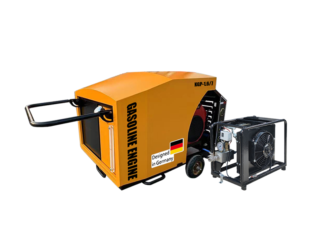 Mobile air compressors with aftercooler