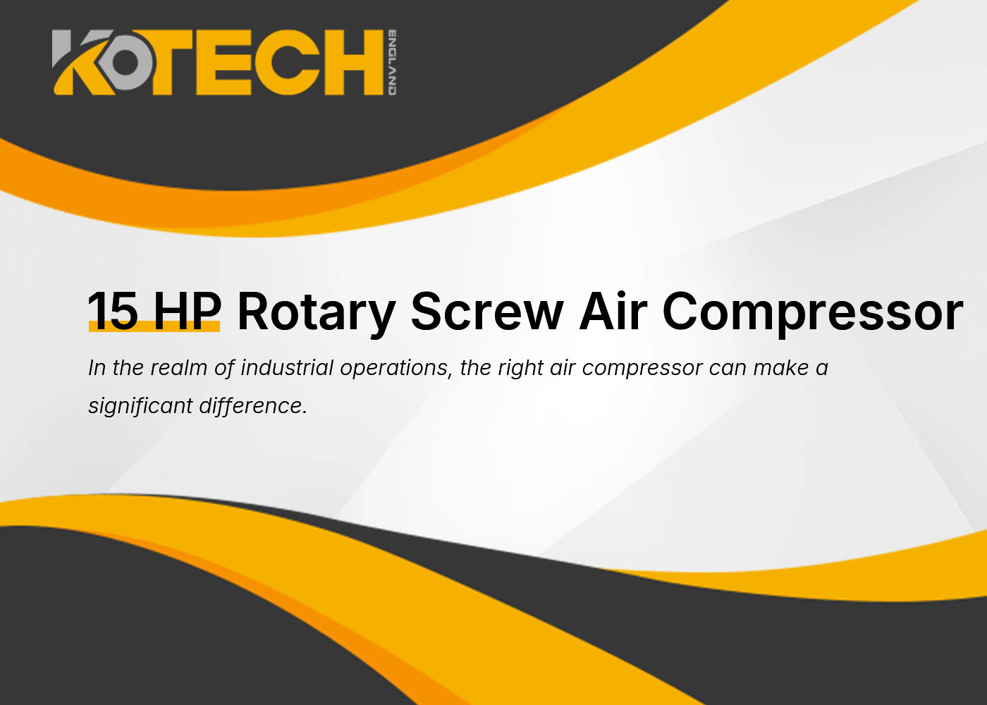 15 HP Rotary Screw Air Compressor