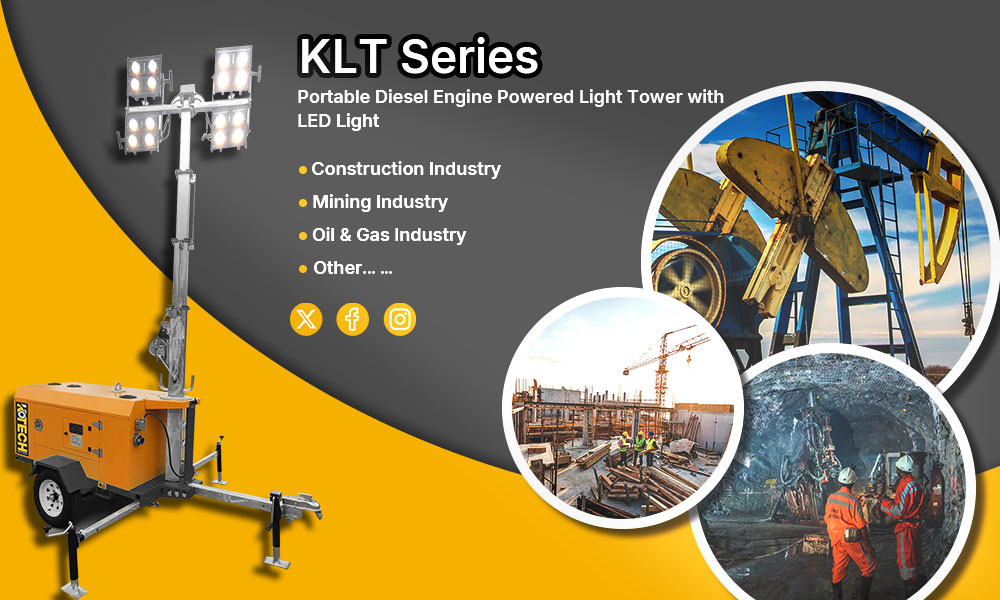 KLT Series Diesel Light Tower with LED Light Applications