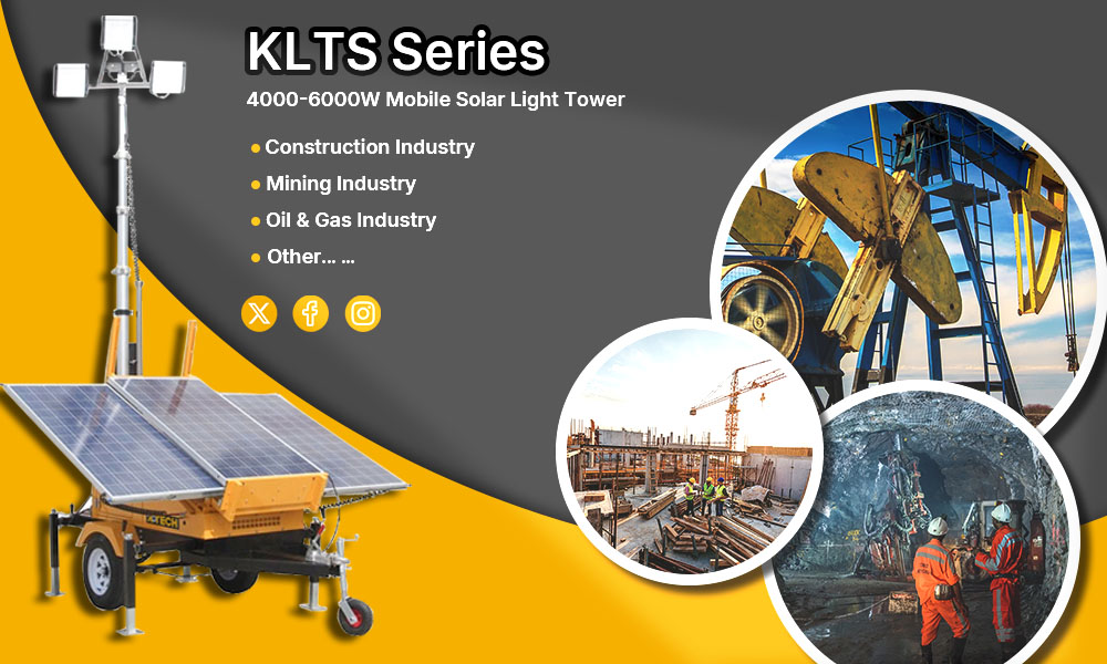 KLTS Series 4000-6000W Mobile Solar Light Tower Applications