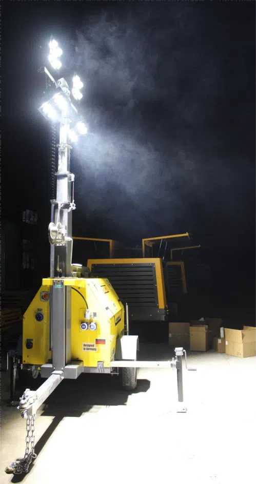 Kotech lighting tower in the night