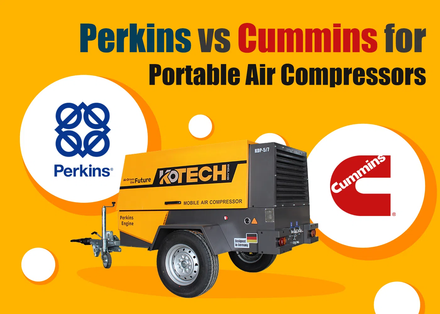 Comparaison des compresseurs d'air portables : Perkins ou Cummins ...