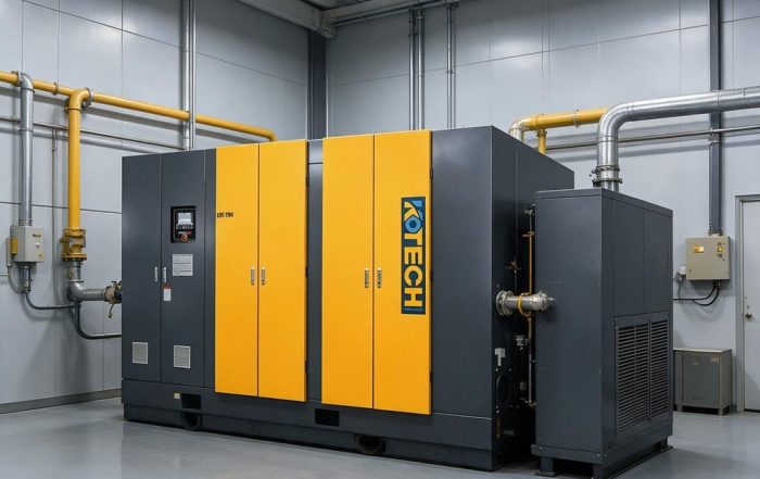 KOTECH stationary screw air compressor heat recovery system for industrial energy savings