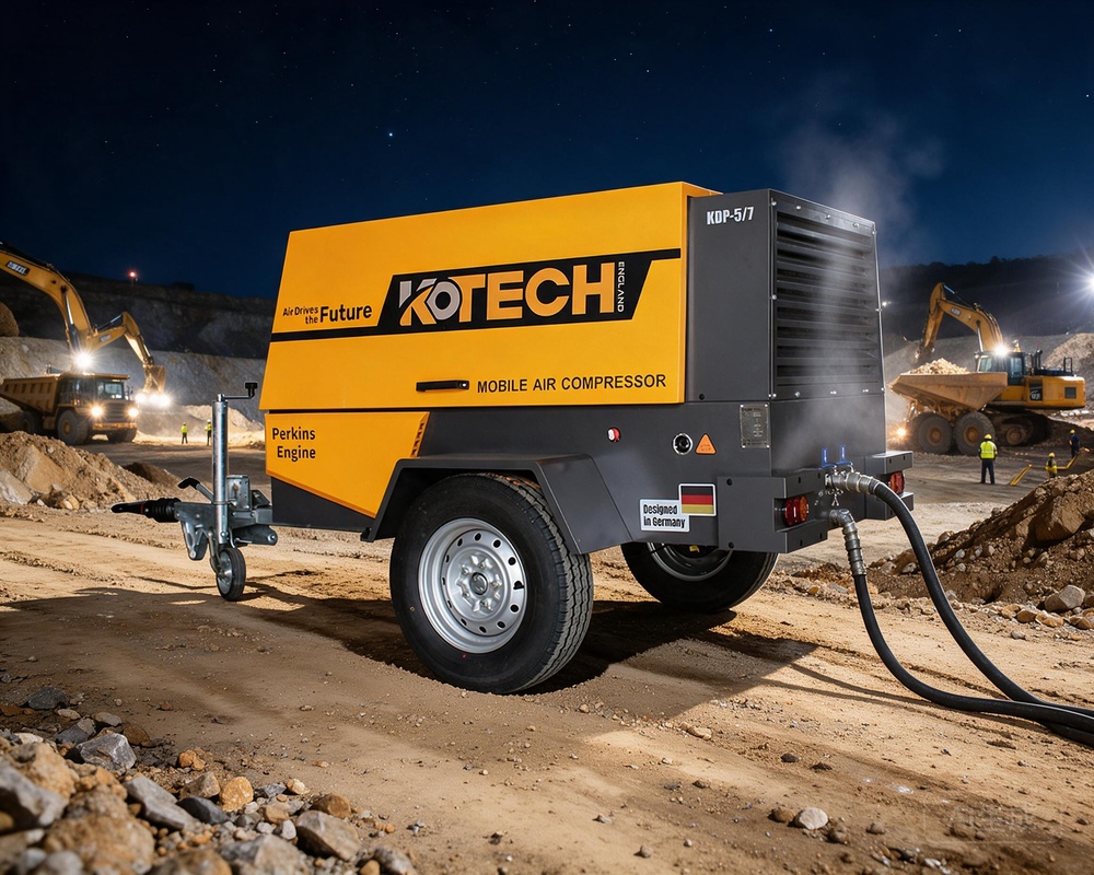 Portable Diesel Air Compressor for Gold Mining in Ghana