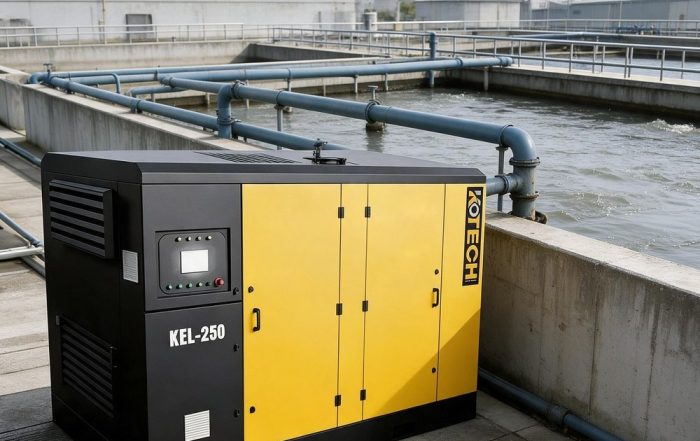 KOTECH low pressure screw compressor for wastewater treatment aeration