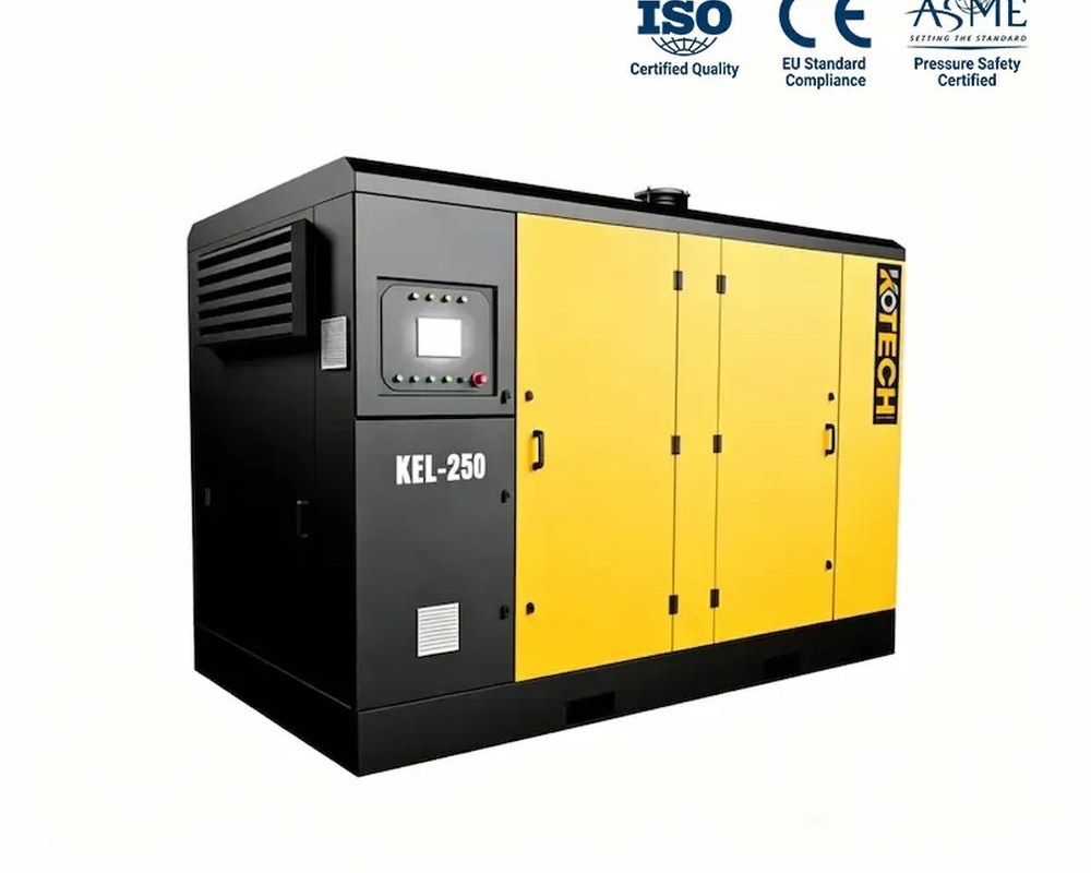KOTECH KEL low-pressure screw air compressor for fly ash conveying at a coal-fired power plant