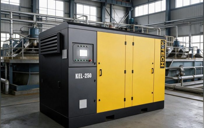 KOTECH KEL low-pressure screw compressor in a mineral flotation concentrator plant with flotation cells