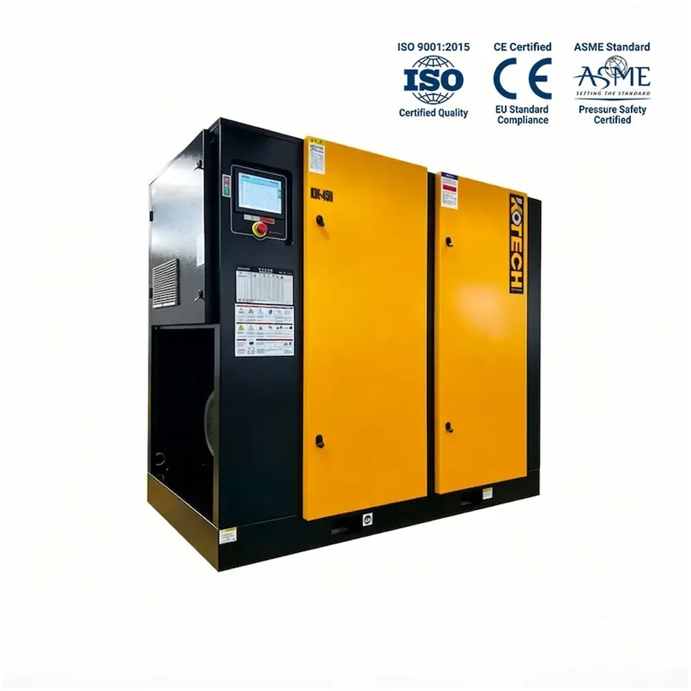 KOTECH KOE PM VSD screw compressor with heat recovery supplying CIP hot water in a food plant KOTECH KOE PM VSD screw compressor with heat recovery supplying CIP hot water in a food plant